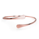 Solid Rose Gold Open Cuff Bangle by Jewelry Lane