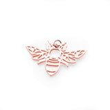 Beautiful Charming Bee Solid Rose Gold Pendant By Jewelry Lane