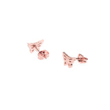 Elegant Simple Butterfly Solid Rose Gold Earrings By Jewelry Lane