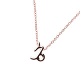 Beautiful Design Zodiac Chic Capricorn Solid Rose Gold Pendant By Jewelry Lane