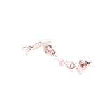 Beautiful Unique DNA Design Solid Rose Gold Stud Earrings By Jewelry Lane