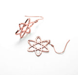 Beautiful Solid Rose Gold Atomic Earrings by Jewelry Lane