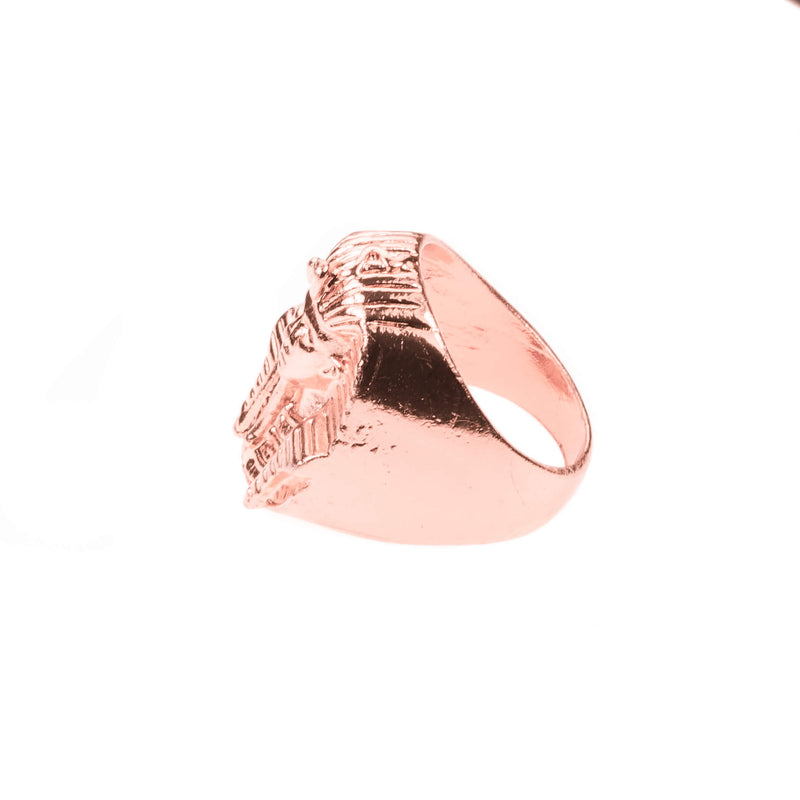 Elegant Beautiful Mythical Egyptian Sphinx Design Solid Rose Gold Ring By Jewelry Lane