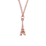 Elegant Unique The Eiffel Tower Design Solid Rose Gold Pendant By Jewelry Lane