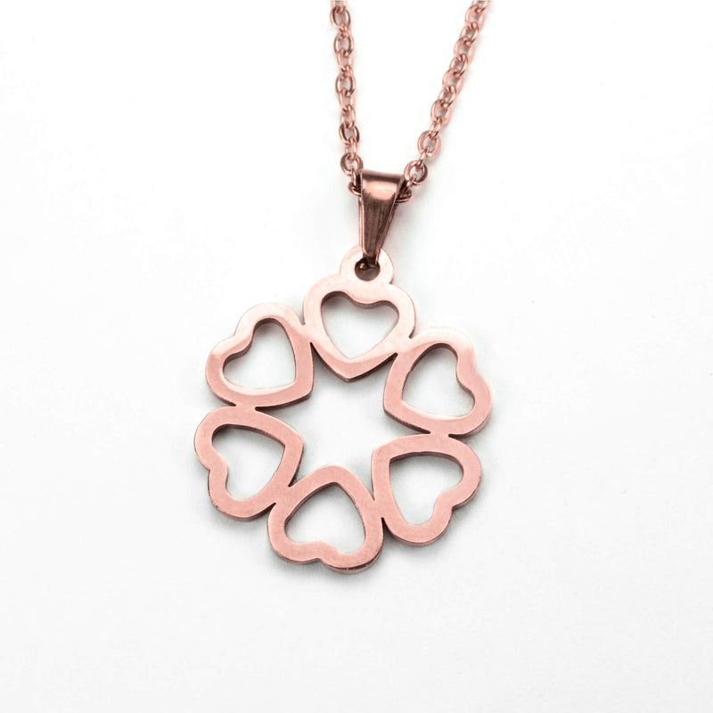 Beautiful Endless Love Heart Solid Rose Gold Pendant By Jewelry Lane