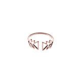 Elegant Beautiful Fast Forward Stacker Solid Rose Gold Ring By Jewelry Lane