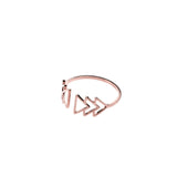 Elegant Beautiful Fast Forward Stacker Solid Rose Gold Ring By Jewelry Lane