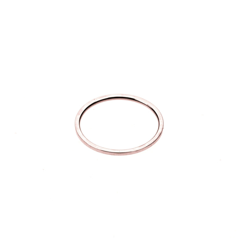 Plain Simple Endless Design Solid Rose Gold Band Ring By Jewelry Lane