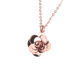 Beautiful Elegant Pretty Flower Solid Rose Gold Pendant By Jewelry Lane