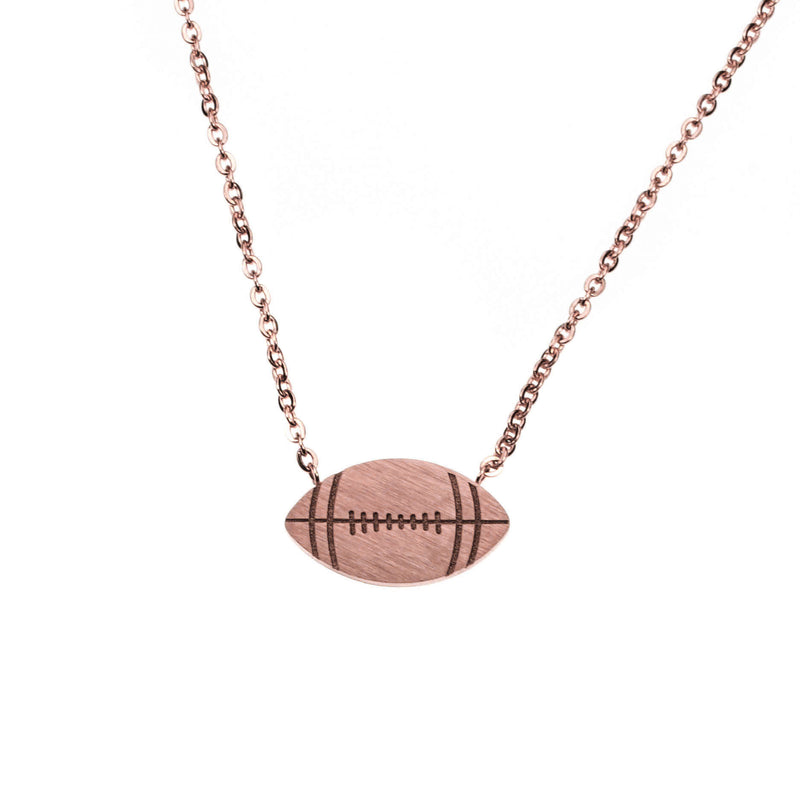 Beautiful Unique Football Solid Rose Gold Pendant By Jewelry Lane