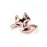 Beautiful Charming Fox Solid Rose Gold Ring By Jewelry Lane