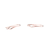Beautiful Sleek French Hook Solid Rose Gold Earrings By Jewelry Lane