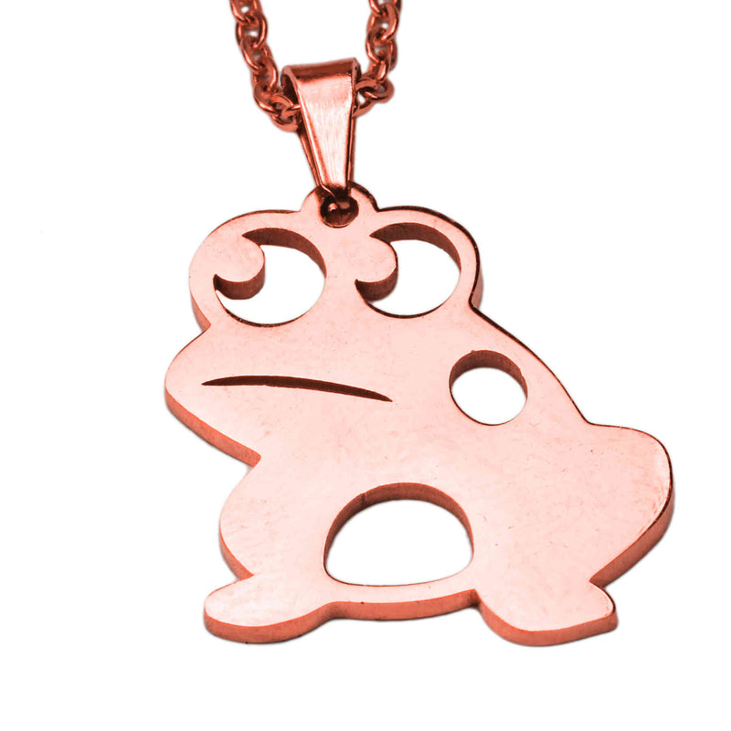 Beautiful Frog Prince Solid Rose Gold Pendant by Jewelry Lane