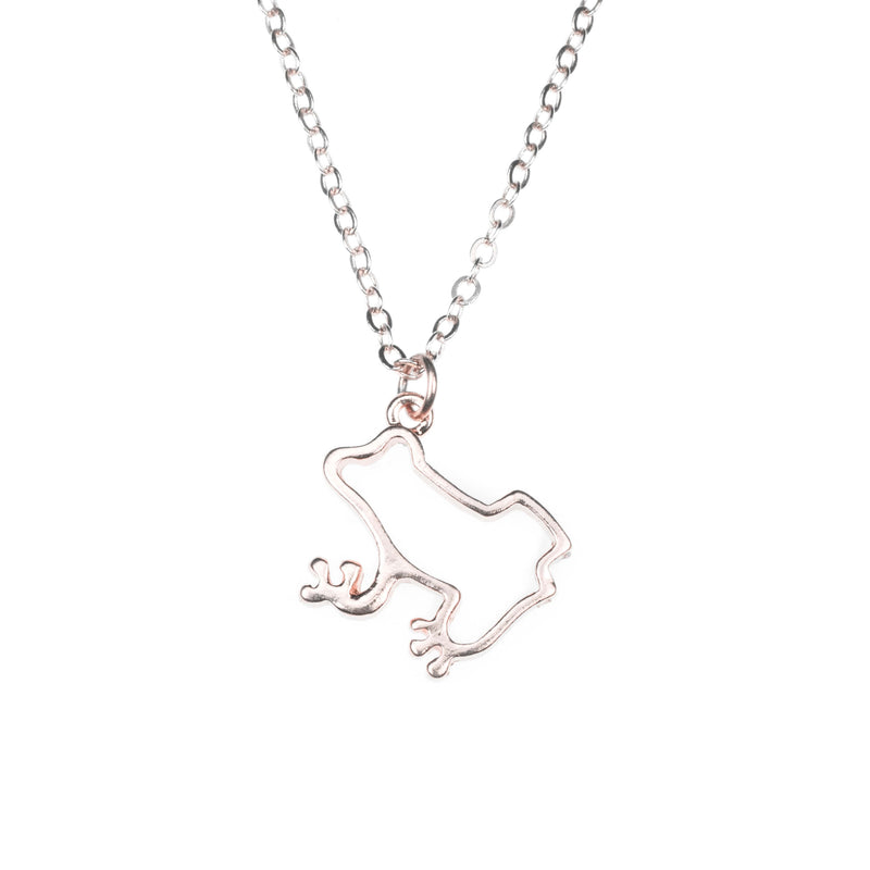 Beautiful Charming Frog Solid Rose Gold Pendant By Jewelry Lane