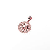 Beautiful Zodiac Gemini Solid Rose Gold Pendant By Jewelry Lane