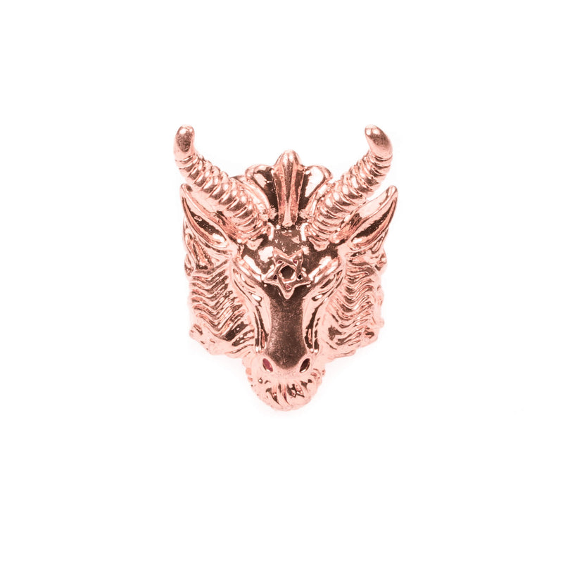 Minotaur Solid Rose Gold Ring By Jewelry Lane