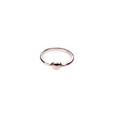 Beautiful Simple Heart Stacker Solid Rose Gold Ring By Jewelry Lane