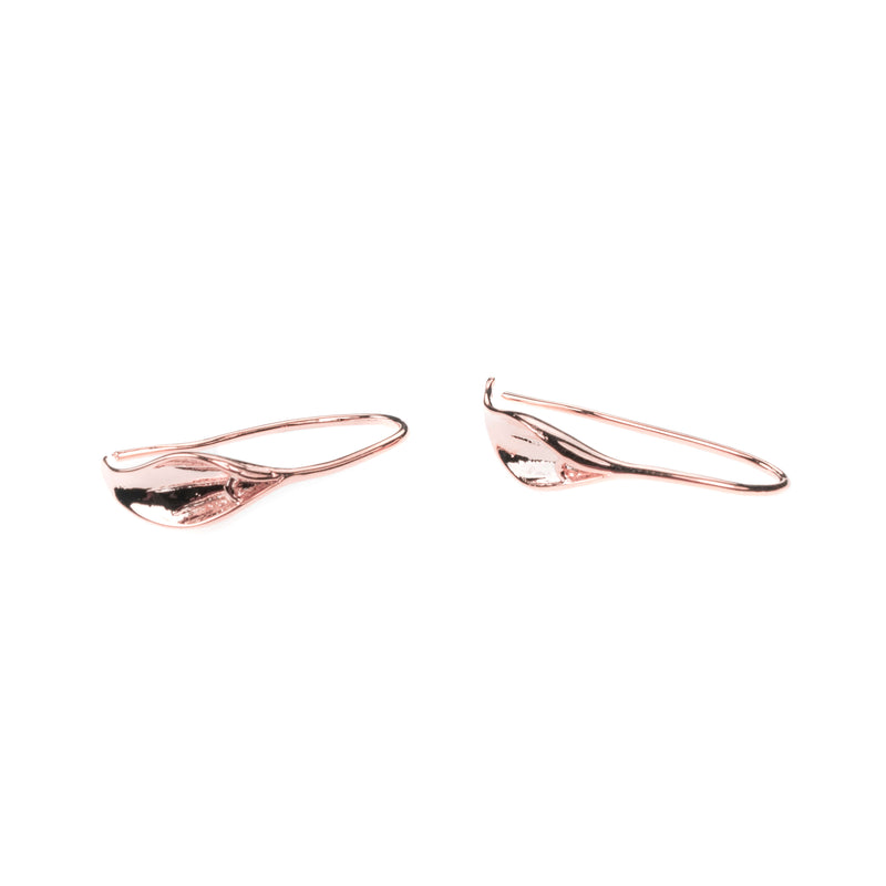 Beautiful Designer Evergreen Hoop Solid Rose Gold Earrings By Jewelry Lane