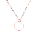 Beautiful Simple Hoop Style Solid Rose Gold Pendant By Jewelry Lane