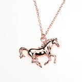 Elegant Beautiful Horse Design Solid Rose Gold Pendant By Jewelry Lane