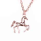 Beautiful Charming Rare Horse Solid Rose Gold Pendant By Jewelry Lane