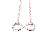 Unique Mathematical Infinity Sign Solid Rose Gold Necklace By Jewelry Lane