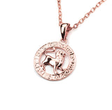 Beautiful Zodiac Leo Solid Rose Gold Pendant By Jewelry Lane