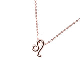 Beautiful Design Zodiac Chic Leo Solid Rose Gold Pendant By Jewelry Lane