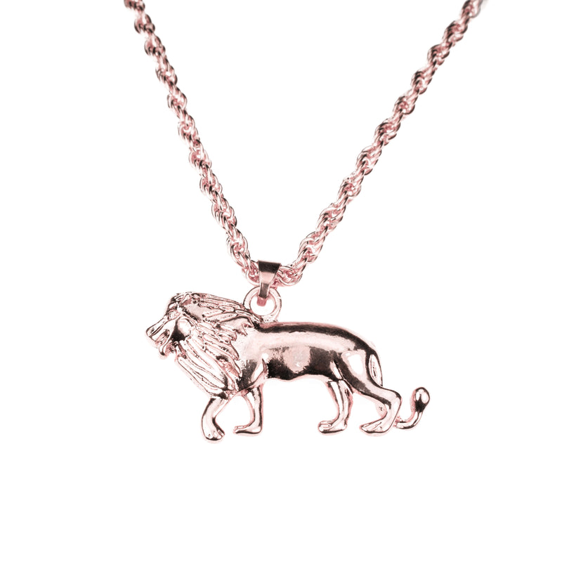 Elegant Royal Lion Solid Rose Gold Pendant By Jewelry Lane