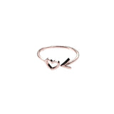 Beautiful Charming Love First Stacker Solid Rose Gold Ring By Jewelry Lane