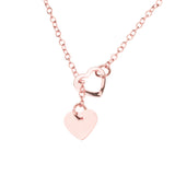 Beautiful Romantic True Love Heart Solid Rose Gold Necklace By Jewelry Lane