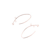Beautiful Simple Marquise 'V' Shaped Designer Solid Rose Gold Earrings By Jewelry Lane