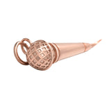 Beautiful Unique Microphone Solid Rose Gold Pendant By Jewelry Lane
