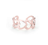 Beautiful Endless Love Multi Hearts Solid Rose Gold Ring By Jewelry Lane
