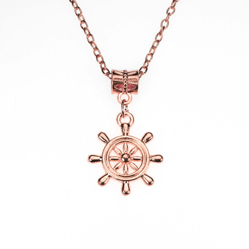 Beautiful Vintage Nautical Style Solid Rose Gold Pendant By Jewelry LAne
