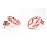 Beautiful Solid Rose Gold Globe Earrings by Jewelry Lane