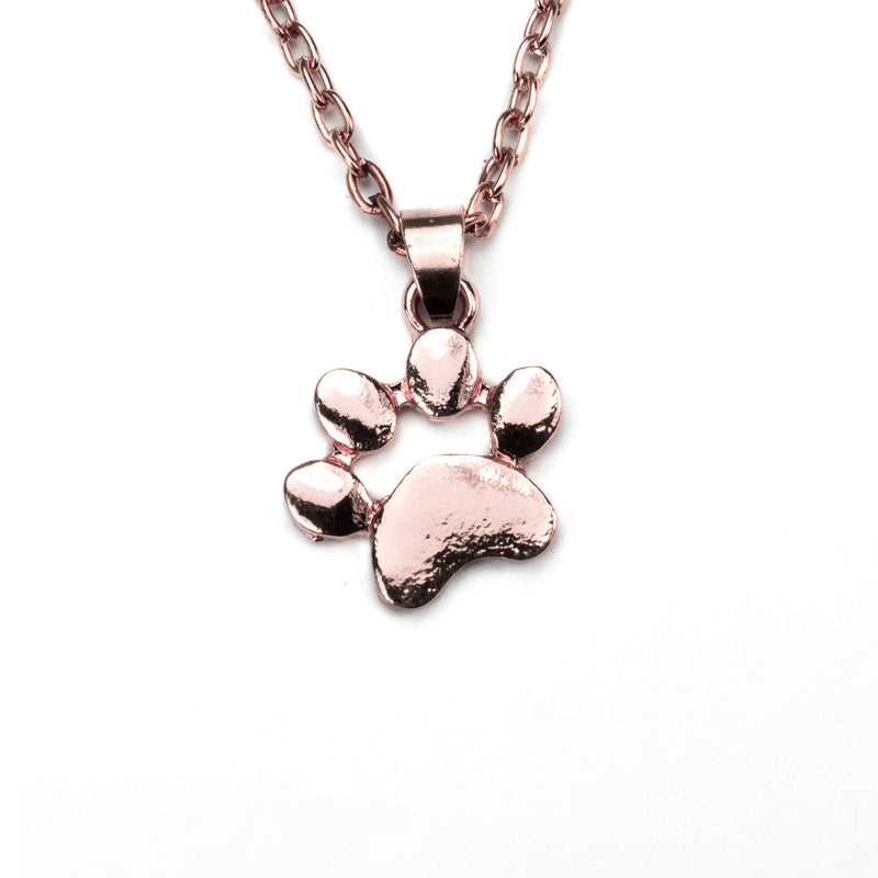 Charming Unique Pet Paw Solid Rose Gold Pendant By Jewelry Lane