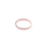 Elegant Plain Simple Evergreen Flat Solid Rose Gold Band Ring By Jewelry Lane