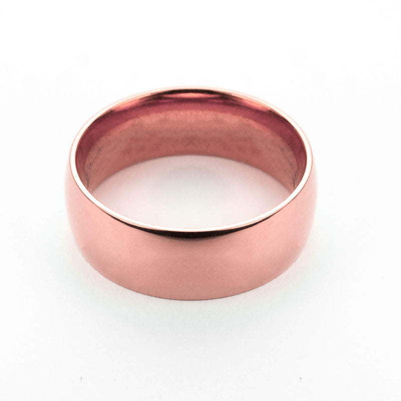 Beautiful Simple Plain Solid Gold Rose Band Ring By Jewelry Lane