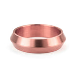Beautiful Classic Raised Solid Rose  Gold Band Ring By Jewelry Lane