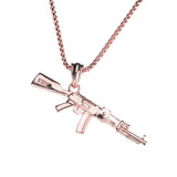 Beautiful Vintage Weapon Rifle Design Solid Rose Gold Pendant By Jewelry Lane 