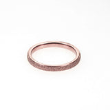 Modern Sandblast Rose Gold Ring By Jewelry Lane