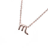 Beautiful Design Zodiac Chic Scorpio Solid Rose Gold Pendant By Jewelry Lane