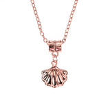 Classic Antique Sea Shell Solid Rose Gold Pendant By Jewelry Lane
