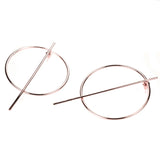 Beautiful Classic Endless Hoop Solid Rose Gold Earrings By Jewelry Lane