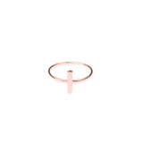 Single Bar Rose Gold Stacker Ring By Jewelry Lane