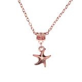 Simple Charming Dangling StarFish Design Solid Rose Gold Pendant By Jewelry Lane