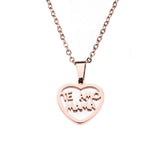 Beautiful Simple Expressive Te Amo Mama Solid Rose Gold Pendant By Jewelry Lane