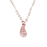 Beautiful Modern Teardrop Design Solid Rose Gold Pendant By Jewelry Lane