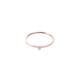Simple Elegant Triangle Stacker Solid Rose Gold Ring By Jewelry Lane